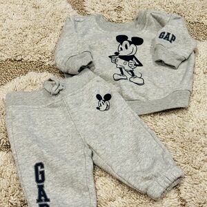 GAP Gray Mickey Mouse Baby Set
